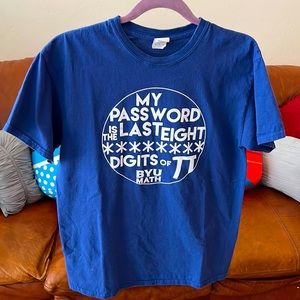 🍀 5 x $15🍀 = BYU MATH SHIRT SIZE M 100% cotton